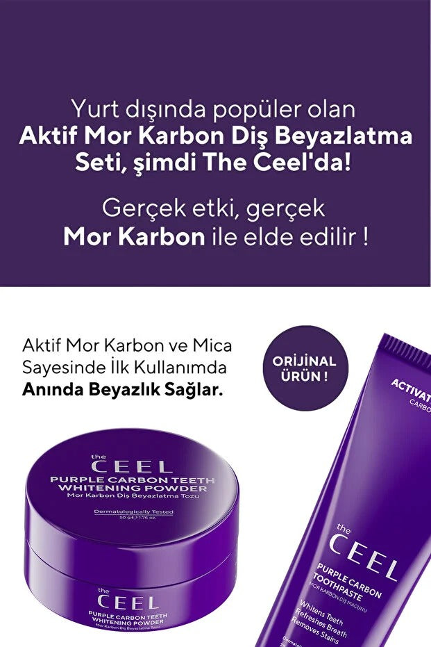 Mor Karbon Diş Beyazlatma Seti (Mor Karbon Diş Macunu 75 Gr + Mor Karbon Diş Tozu 50 Gr)